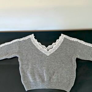 NWOT-SHEIN LACE SWEATER